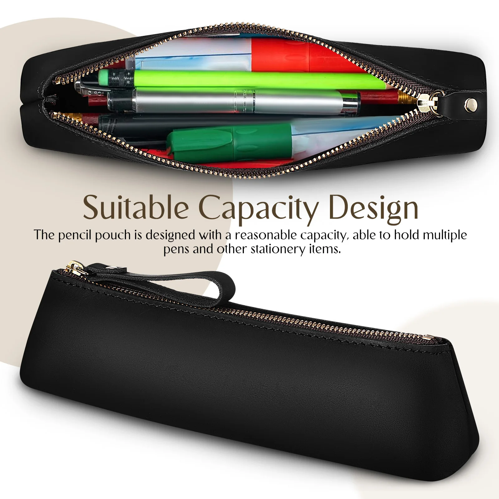 

Small Pencil Case Handmade Slim Pencil Pouch Comfortable Pen Holder Bag Marker Storage Stationery Organizer for Travel