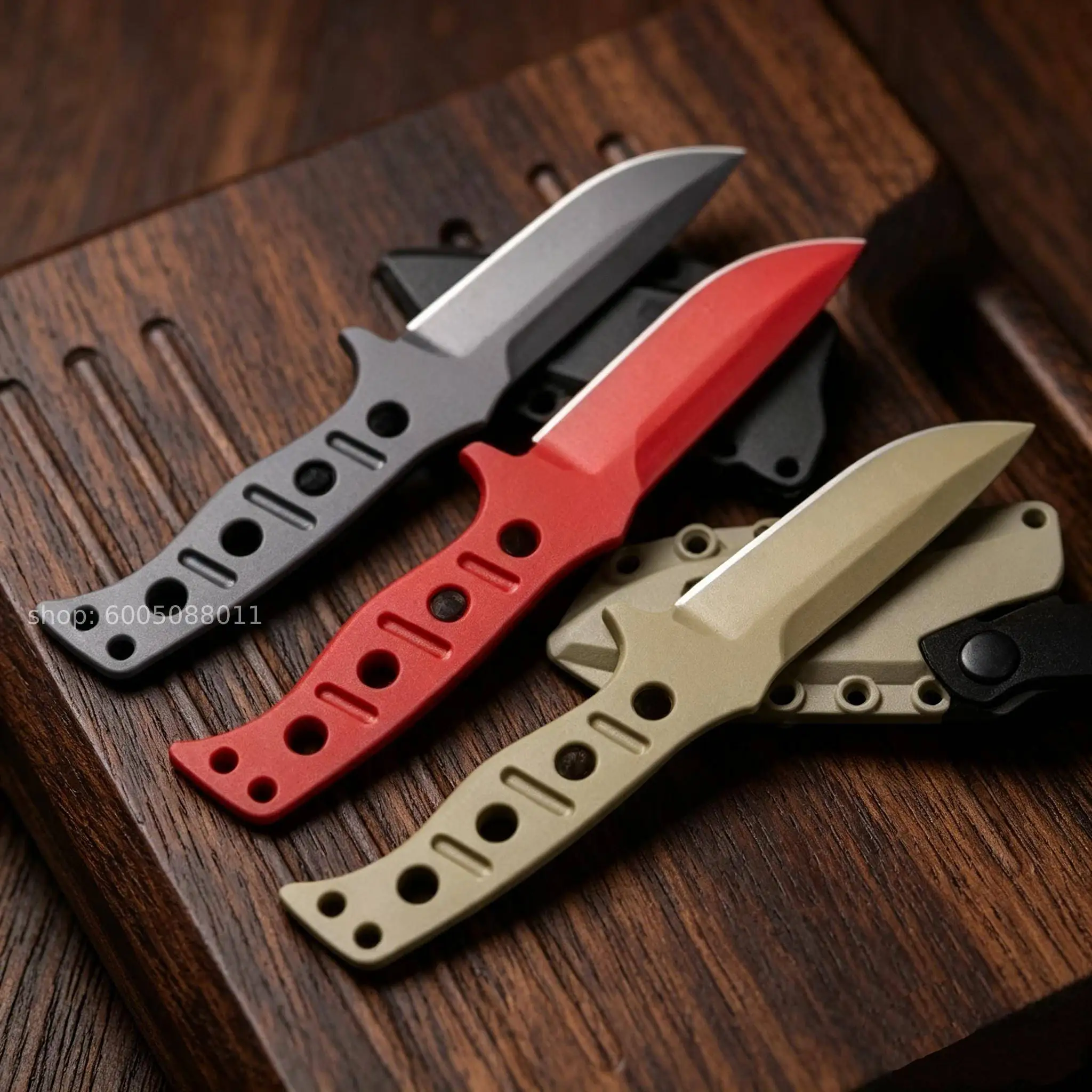 Fixed Blade Knife with High Hardness 375, Equipped with Sheath, Blade Made of 9Cr18MoV Steel; Portable Multi-Functional Practical Emergency Knife for Outdoor Hiking, Camping Knife, Outdoor Jungle Tool, Gift for Friends