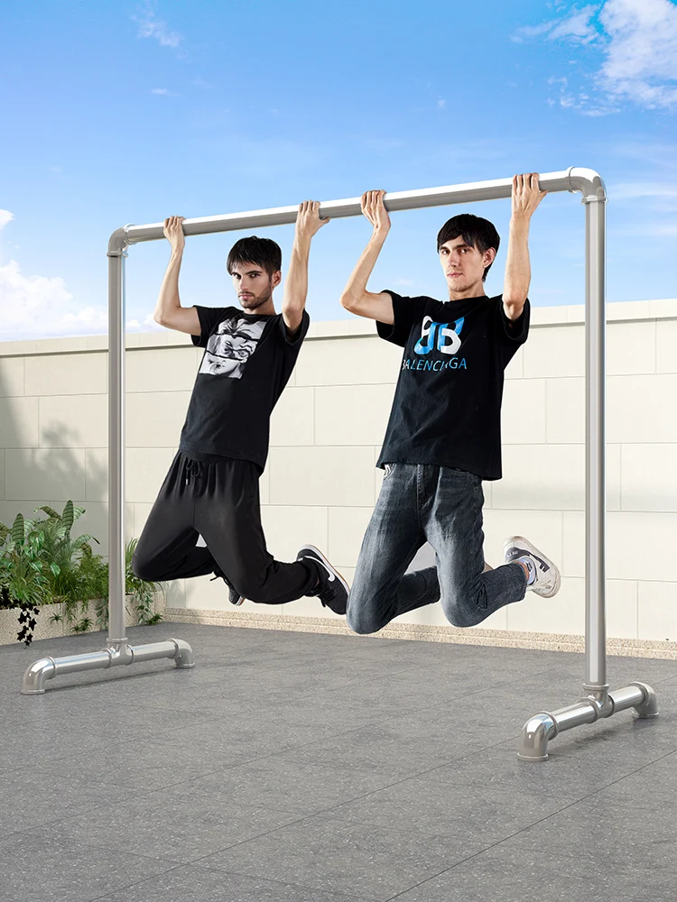 

Simple Outdoor Balcony Clothes Drng Ra Free-Standing Bedroom Clothesline Rod Multi-Functional Single-Bar und Mount