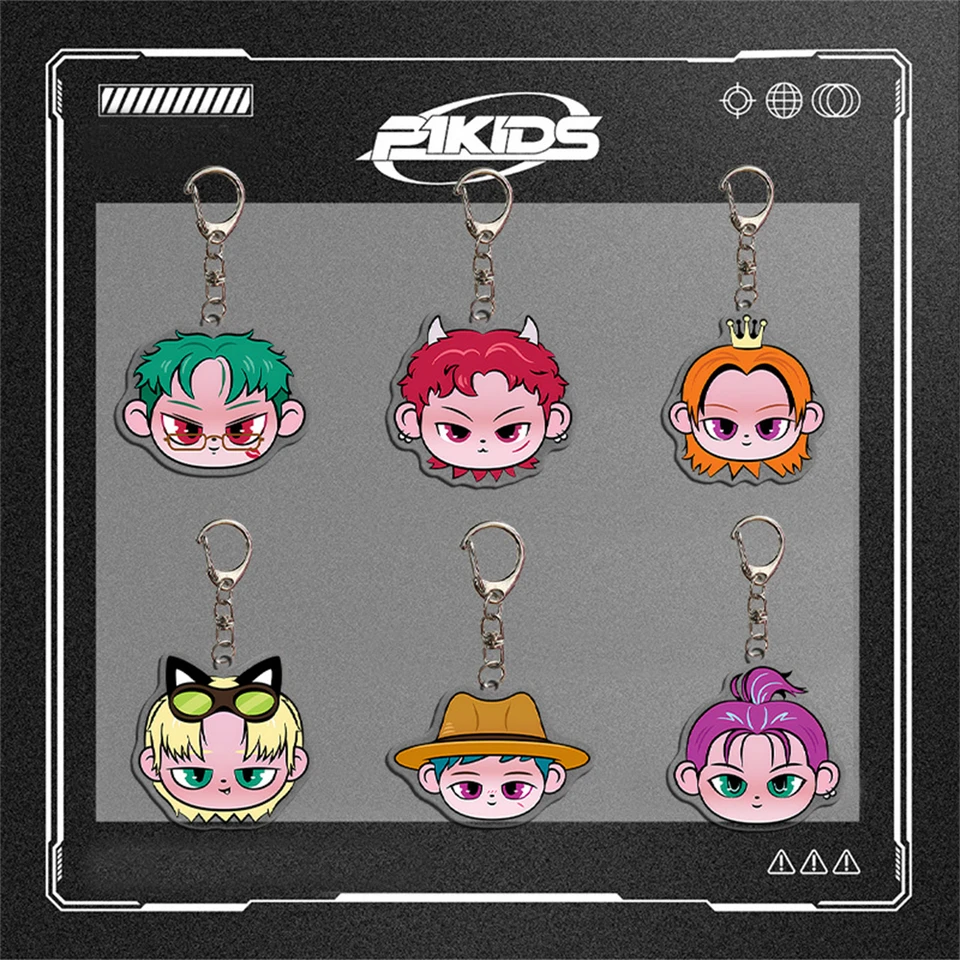 KPOP P1Harmony Concert Cartoon Keyring P1KIDS Cute Acrylic