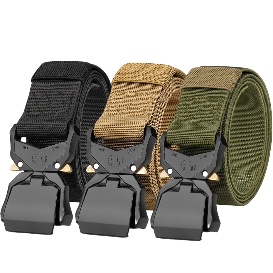 2025 Flip Buckle Belt Techwear Tactical Belt Men Women Multifunctional Alloy Buckle Outdoor Casual Canvas Belt Waistband