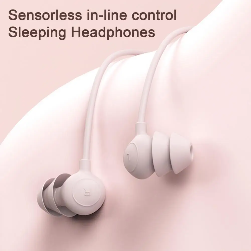 High-resolution Sleep Headphones In-ear Earphones Comfortable Wired Headphones with Hifi Sound Noise Isolation for Enhanced