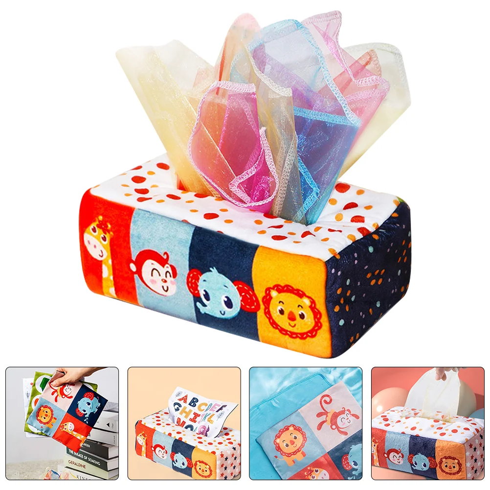 Infant Toys Soothing Paper Box Baby Pulling Sensory Early Learning Hand Plaything Fake Container