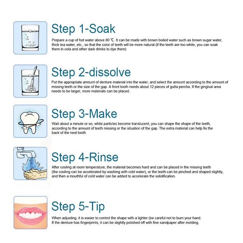 Набор для временного ремонта зубов, зубы и зазоры, накладные зубы, твердый клей для зубных протезов, клей для отбеливания зубов, инструмент для красоты зубов
