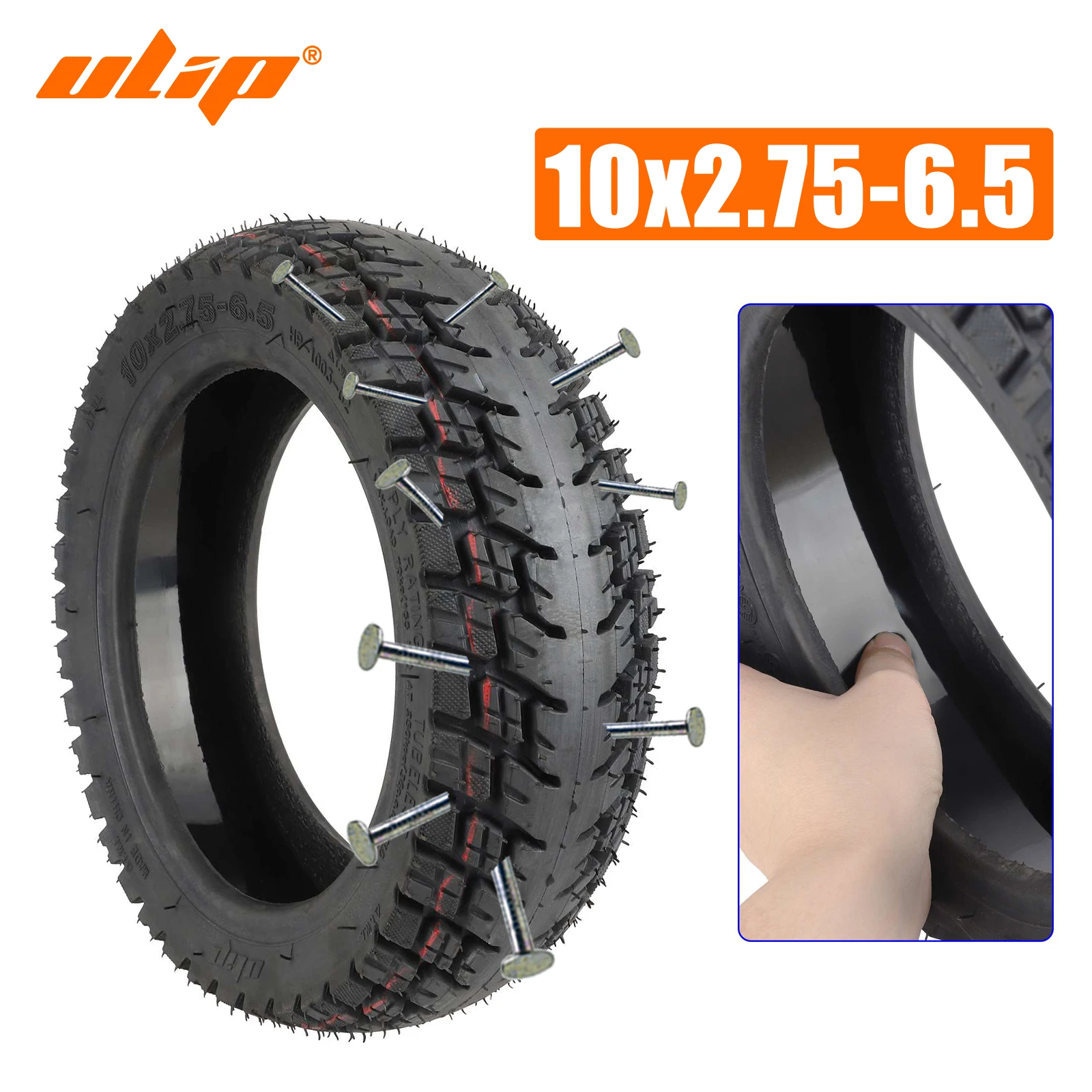 

Ulip 10x2.75-6.5 Self-repairing Tubeless Tire For Dualtron Speedway Electric Scooter Built Self-repair Glue Explosion-Proof Tyre