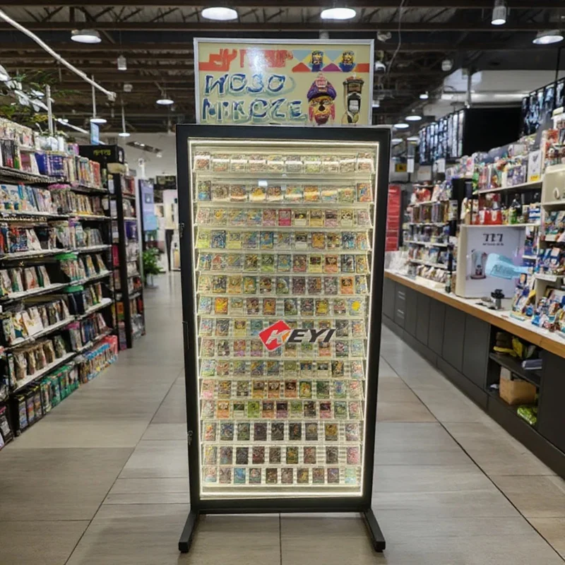 custom.Collectible Sports Card Display Acrylic Graded Lockable Card Display Stand Trading Card Display Showcase