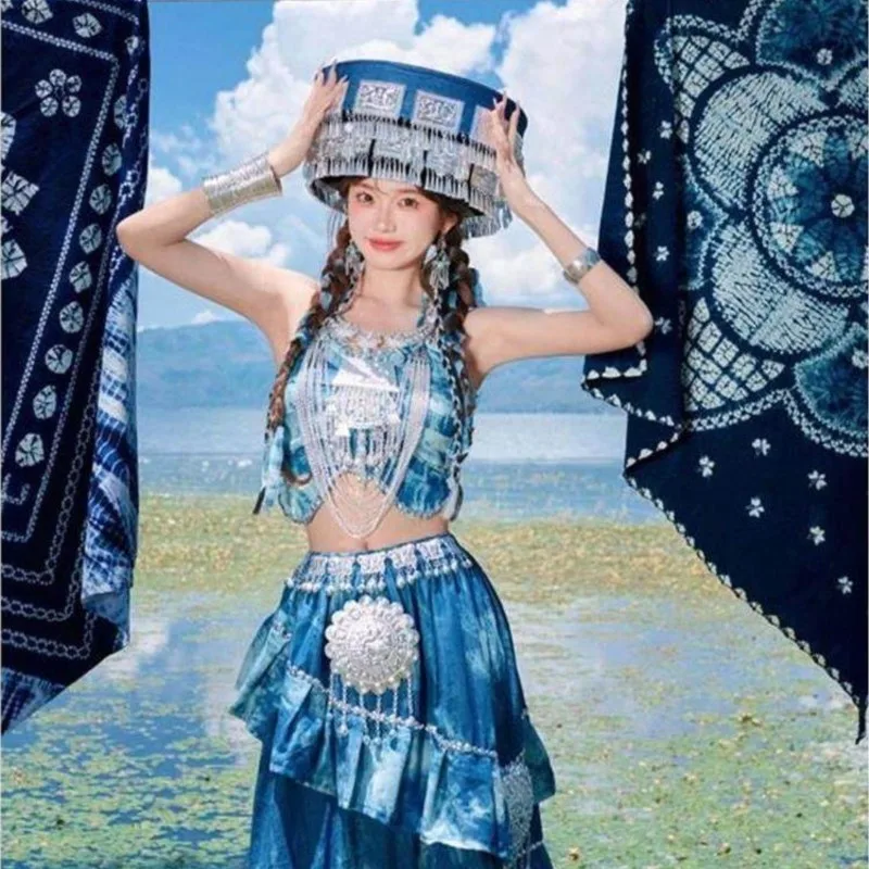 

New batik suit clothing for travel photography exotic performances and dance outfits