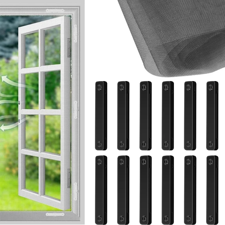 12 Pcs Magnets for Mosquitoe Screen, Magic Window Screen Clip,Permanent Magnets for Fly, Window Screen, Insect Protection