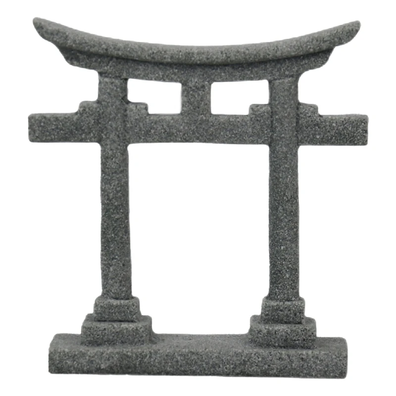 Japanese Torii Gate Fish Tanks Decorations Aquariums Statue Decor Bridge Stone Ornament for Garden Dollhouse Home Gift Dropship