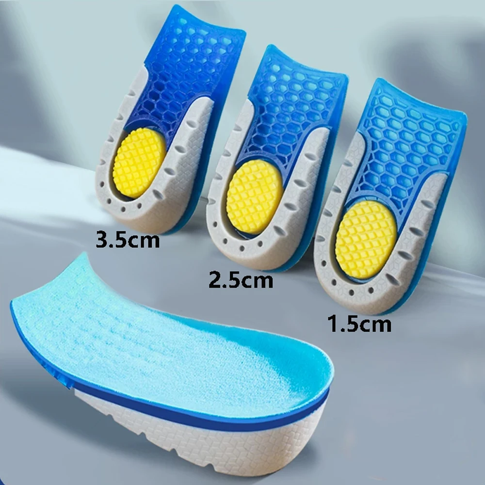 Silikon-Einlegesohlen zur Erhöhung der Körpergröße für Männer und Frauen, elastische Erhöhungsvorlagen, Gel-Einlegesohlen für Schuhe, Fersenlift, Schuhsohle – Detail 9