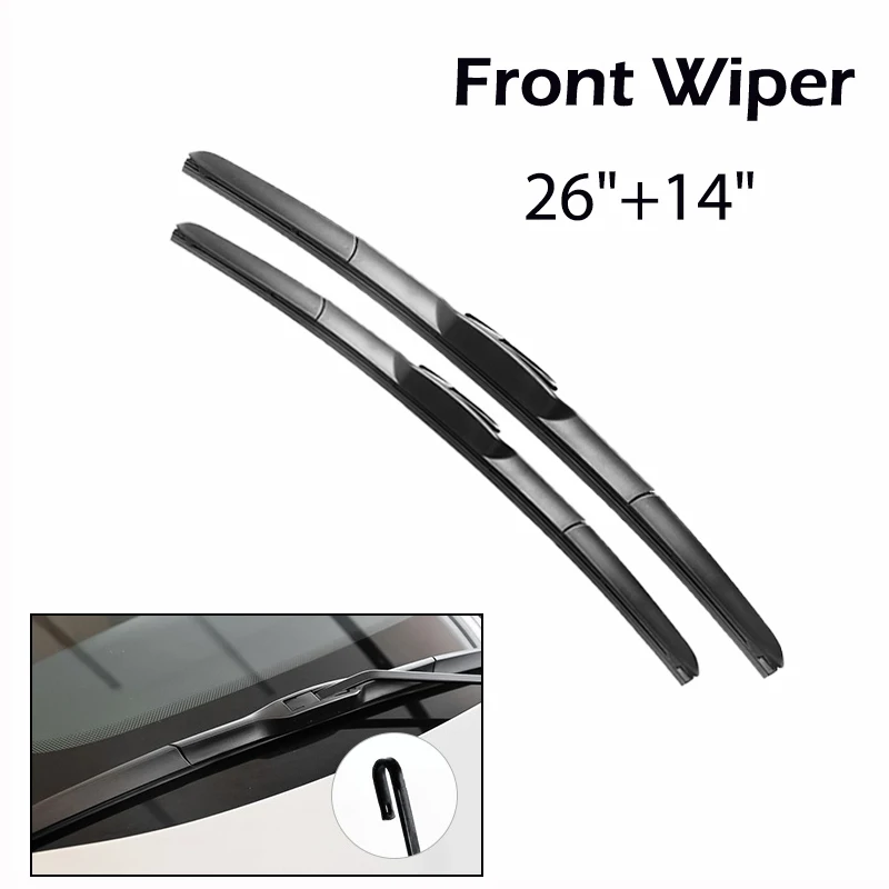 Wiper Front + Rear Wiper Blades Set Kit For Honda Fit Jazz MK2 MK3 2009-2017 2016 2015 2014 2010 Windshield Windscreen 26\