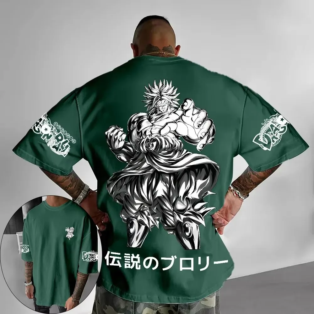 T-shirt da uomo estiva Dragon Ball Anime giapponese Broly Cotton Y2K Harajuku Ragazzi e ragazze Genitore Bambino Trendy Manica corta