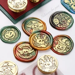 Wax Halloween Stamp Seal Copper Head Personalized Wedding Stamp Sealing Tool Invitation Letter Decoration Crafts Supplies HCZ041