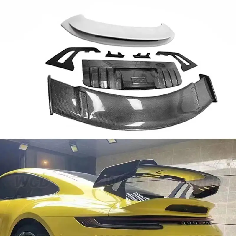 

GT3 GT Style Real Carbon Fiber Fibre Rear Trunk Spoiler Big Wing For Porche 911 992,100% TESTED WELL