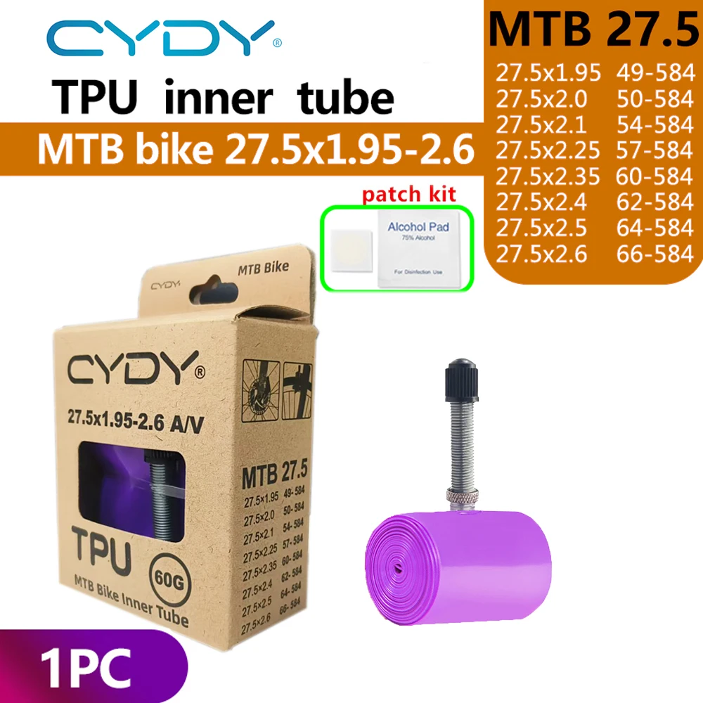 CYDY TPU MTB Binnenband Camera 29 26 27.5 29x1.95-2.6 Inch Mountainbike Band Schraderventiel AV pneu 29er Fietsen Buis