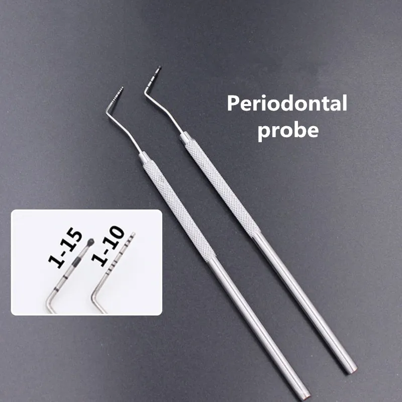 Dental Stainless Steel Periodontal Probe with Scaler Explorer Instrument Tool Tooth Cleaning Dentist Endodontic Tool Equipment