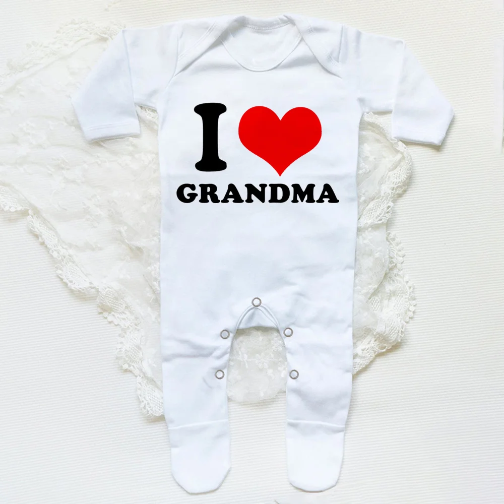 I Love Papa Mama Baby Babygrow Sleepsuit, Baby Coming Home Outfit, Newbron Shower Gift, Boy Girl, Cute Sleepsuit, betant White Romper