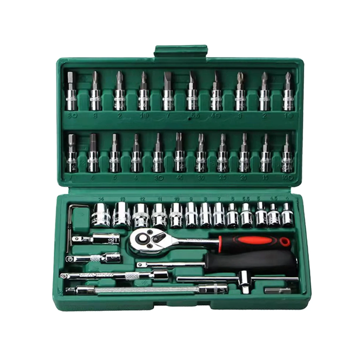 46 Piece Auto Repair Tool Set Sleeve Tool with Ratchet Tool Set Auto Parts Auto Repair Tools Tool