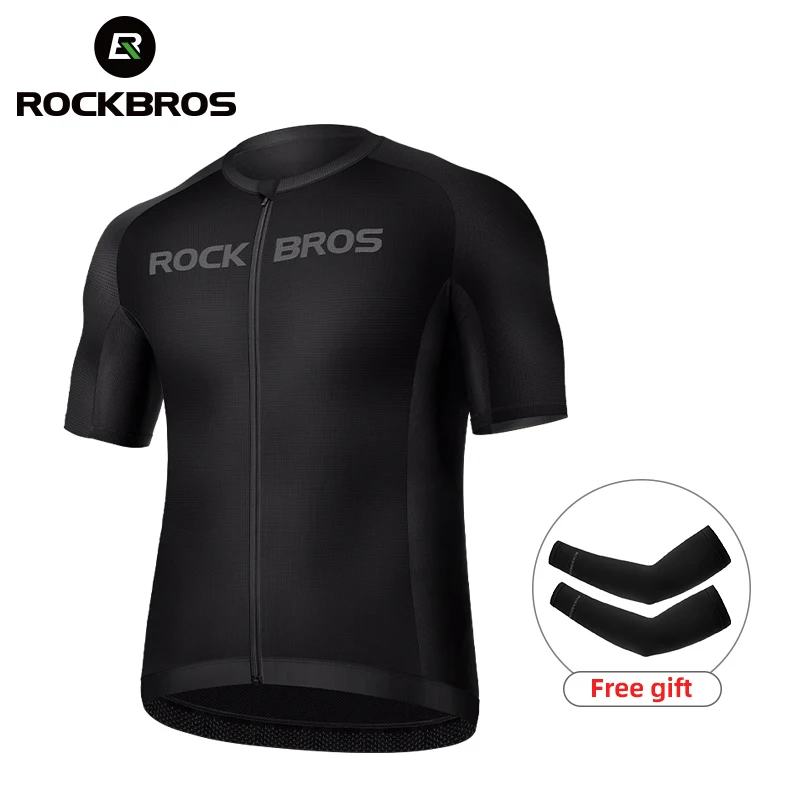ROCKBROS Koszulka rowerowa Letnia rowerowa Przyjazna dla skóry Oddychająca koszulka rowerowa z krótkim rękawem Szybkoschnący Odblaskowy sprzęt rowerowy