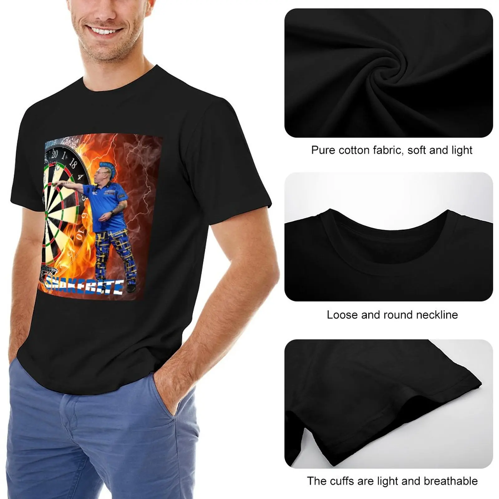 Peter Wright Snakebite T-Shirt Tee shirt blank t shirts graphic t shirt slim fit t shirts for men