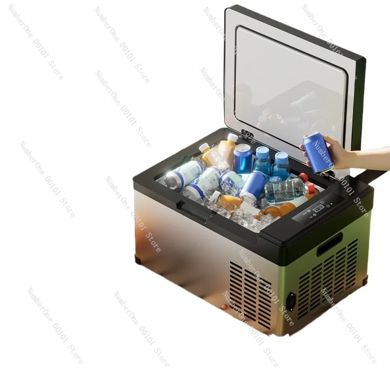 Portable Car Refrigerator Small Vehicle Home Dual Use Freezer Cooler DC Inverter Compressor Refrigeration Mini Fridge for Truck