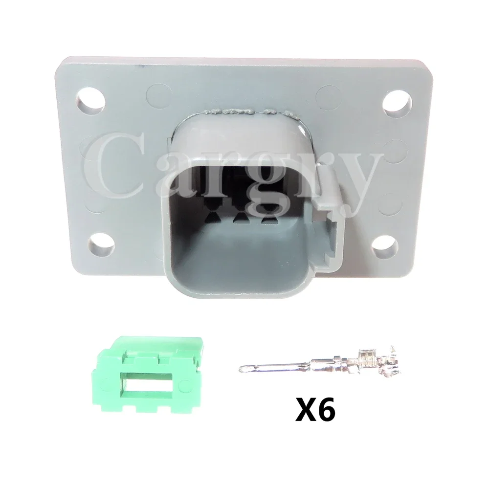 1 Set 6P Auto High Current Cable Socket DT04-6P-L012 AC Assembly Car Plastic Housing Waterproof Connector with Fixed Flange