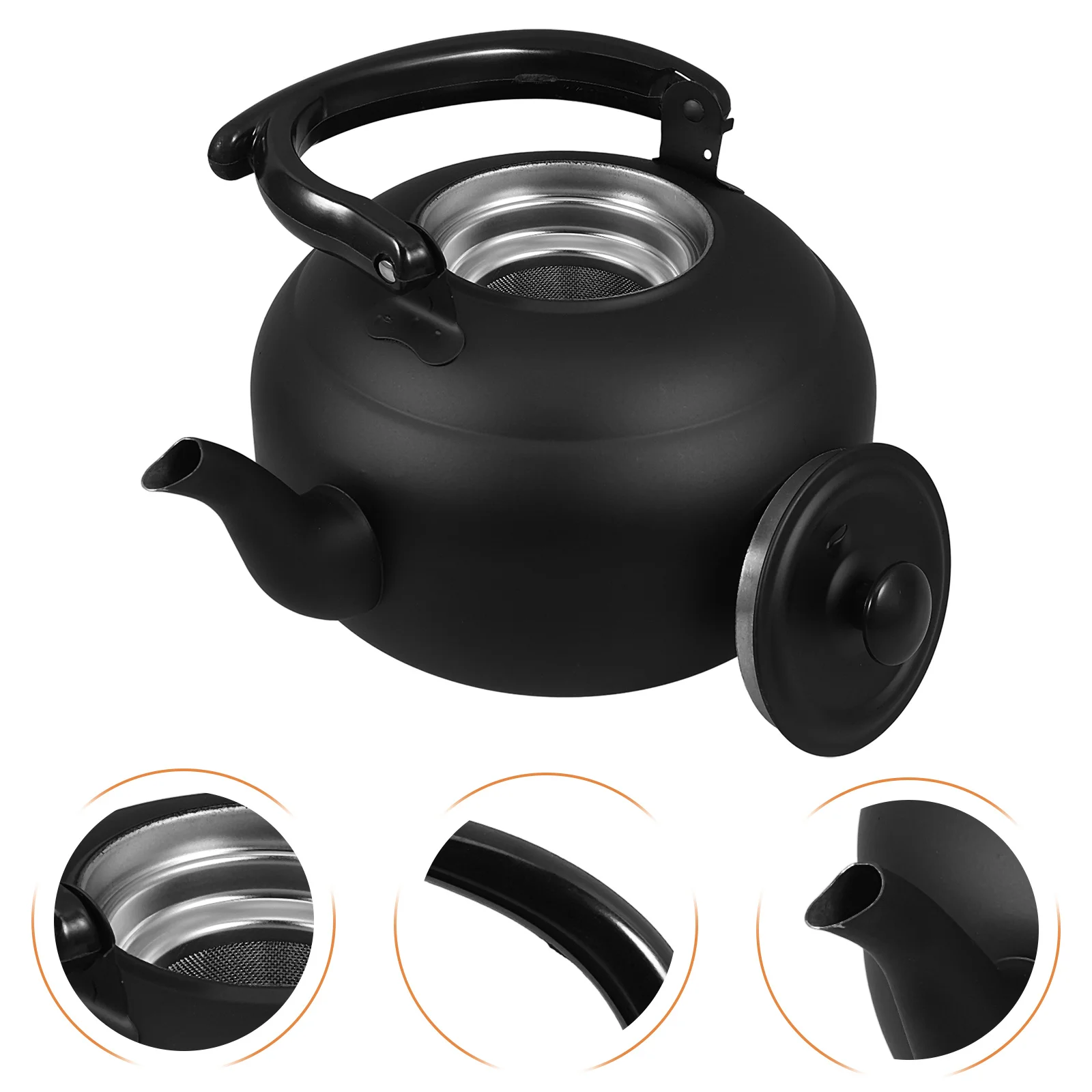 

1.5L Stainless Steel Kettle Infuser Loose Tea Pot Stovetop Vintage Teapot Material Easy Clean Exquisite Craftsmanship