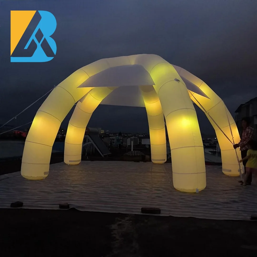 Tenda portatile per feste con illuminazione a LED costruita su misura per giocattoli decorativi per eventi