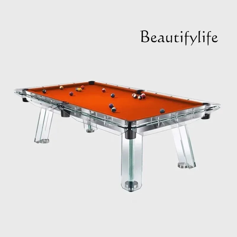 Y High-end Crystal Glass Standard Pool Table Household Indoor Tempered Glass Pool Table