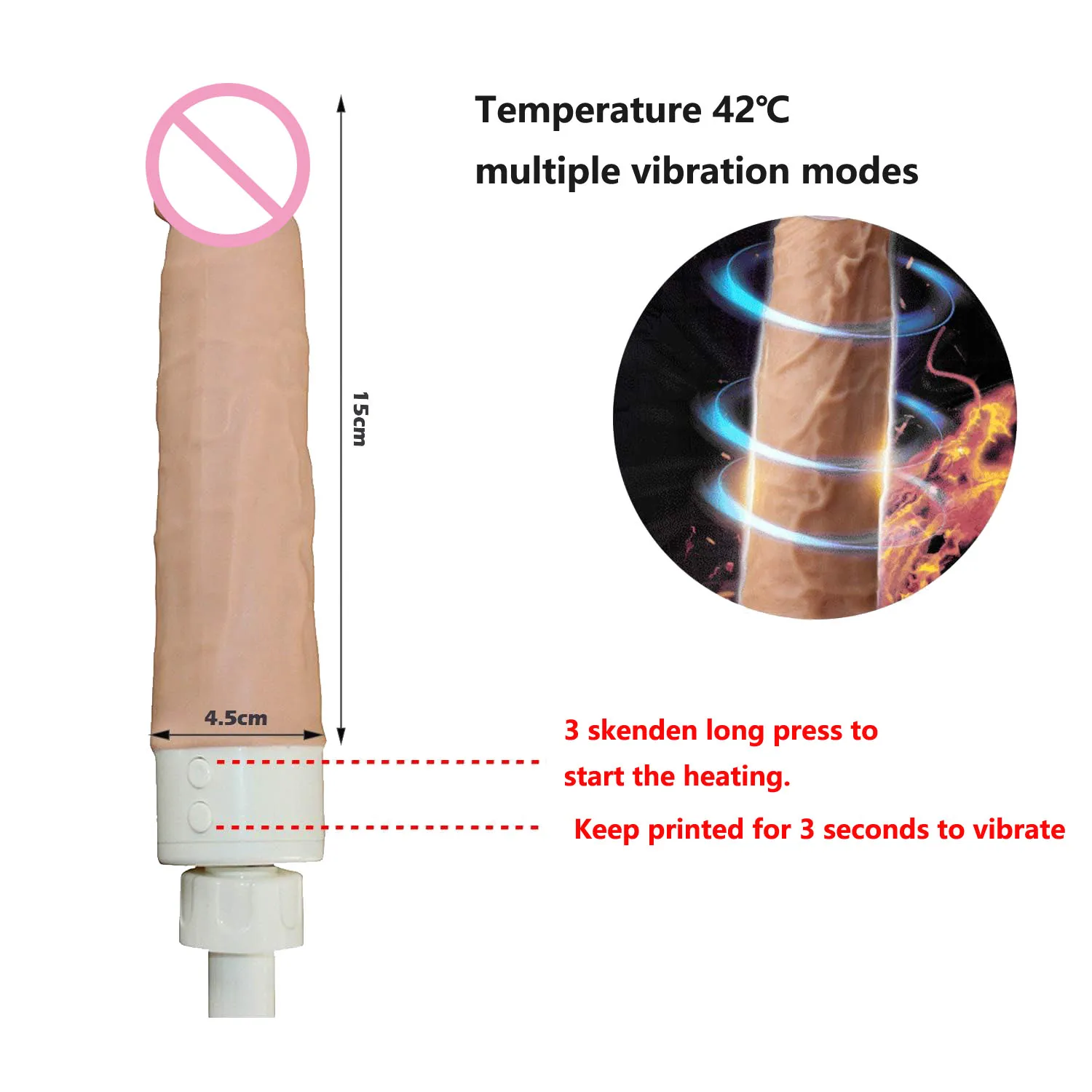 Automatische Telescopische Verwarming Seksmachine Met 3xlr Verwarmde Dildo 'S Bijlagen Verstelbare Volwassen Masturbatie Machine Penis Seksspeeltje