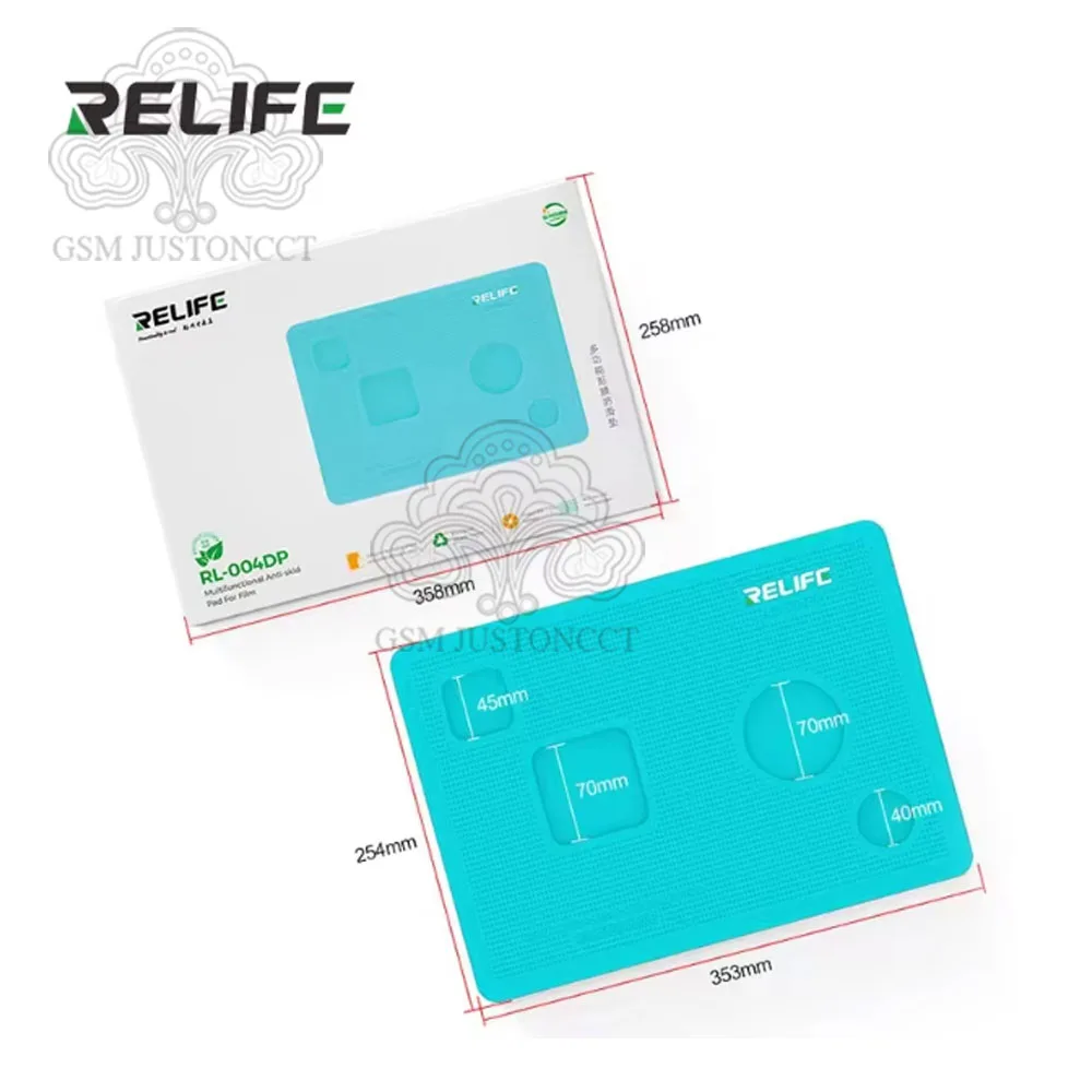 RELIFE RL-004DP Multifuncional Tablet Screen Protective Pad, Anti-Slip Silicone Pad, Card Slot Film Mat, Proteção da câmera do telefone móvel