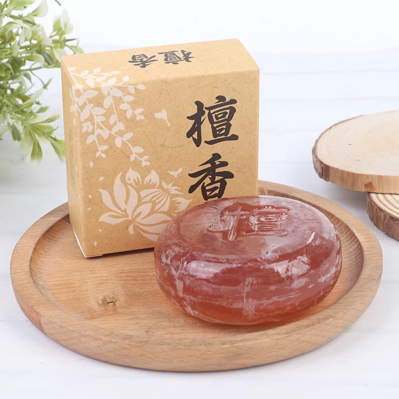 1Pc Natural handmade soap Sleepless Treatment Sandalwood Soap Promote Sleep Sleepy Soap Anti Insomnia Beauty and relaxation