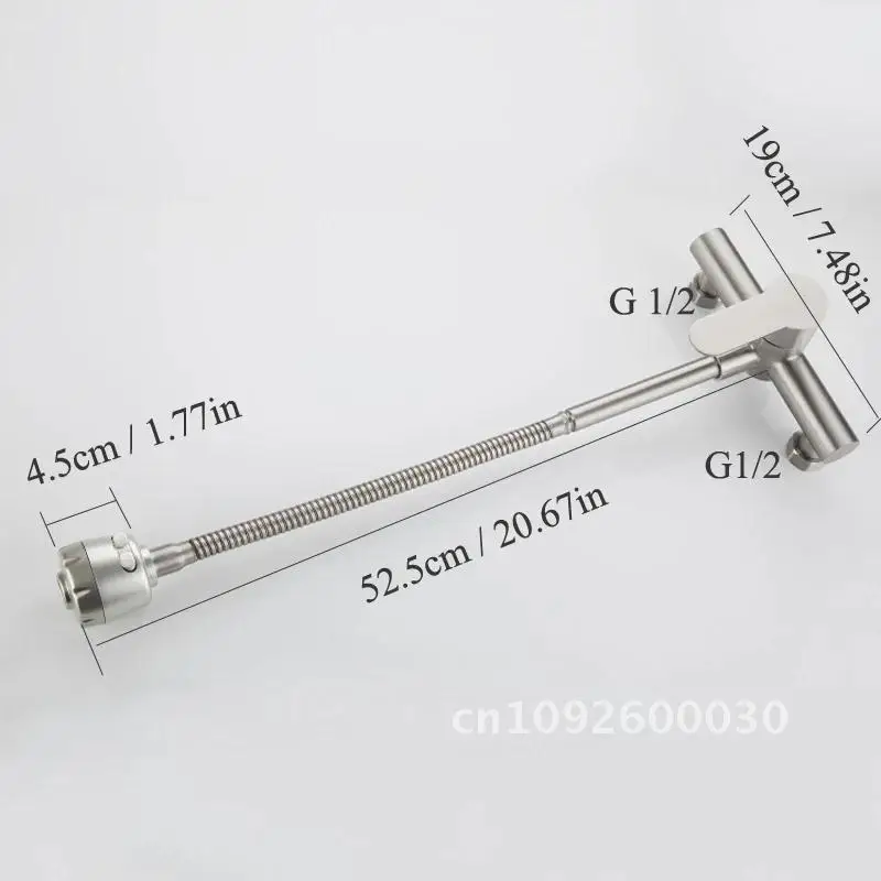 304 Stainless Kitchen Steel Sink Faucet Wall-Mounted Hot Cold Water Mop 2 Faucet Sink Taps Pool Laundry Mixer Pool Modes Basin