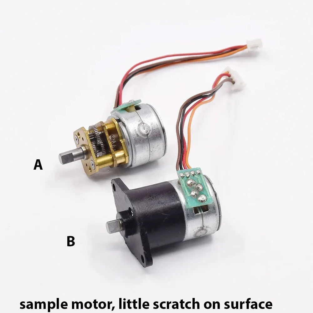 Mini Motor de Passo com Redutor 15BY, DC 5V, 2 Fases, 4 Fios, Micro Redutor de 15mm para Câmera de Monitoramento e Robôs