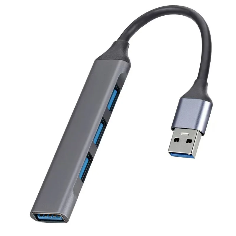 All-Metal Mini 2-in-1 Type-C Docking Station: High-Speed USB 3.0 Hub for Laptop Expansion