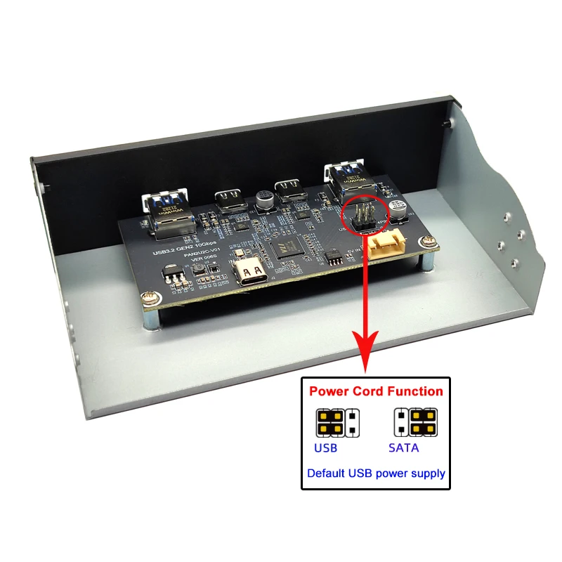 Imagem -05 - Usb 5.25 Painel Frontal para Porta Usb Usb3.1 tipo c Porta Usb3.2 Gen2 Hub Adaptador 10gbps Power Jumper para Cd-rom Bandeja de Acionamento Óptico