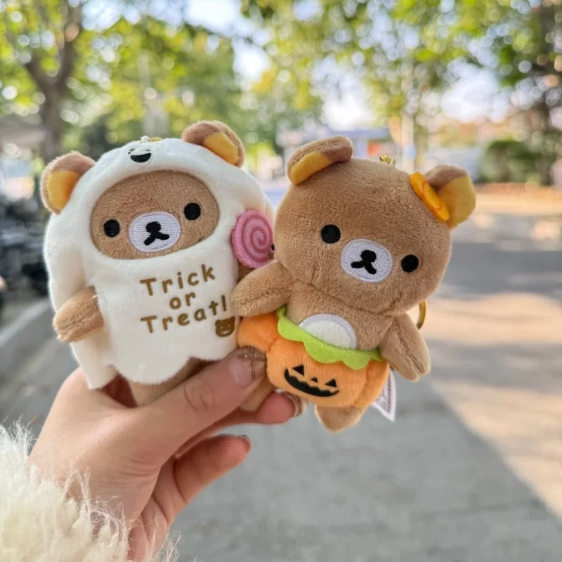 

Новый натуральный Rilakkuma, украшение на Хэллоуин, плюшевая глухая коробка, милый маленький медвежонок, кукла, сумка, очаровательные аксессуары в стиле аниме, игрушка на день рождения, подарок