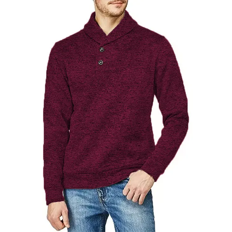 Men's New Semi - Cardigan in Korean Style for Autumn, A Loose, Leisure Pullover Long - Sleeve Thin Sweater Outerwear.