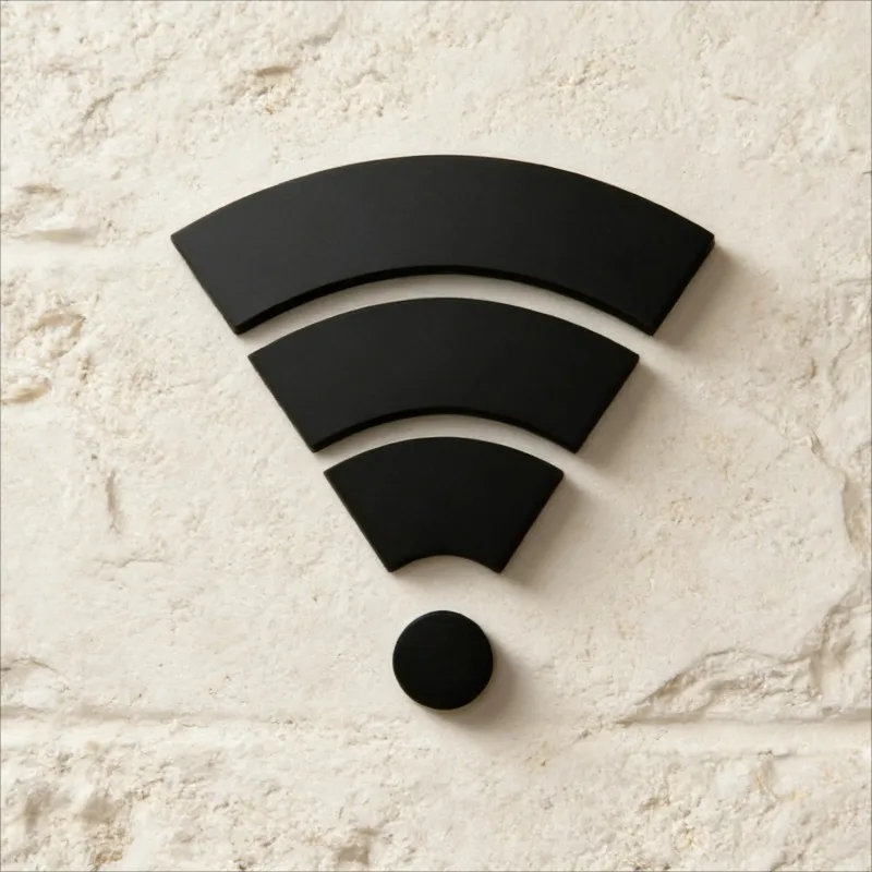 Acrylic 3D Wifi Sign Self-Adhesive Wall Decor Office Restaurant Home Network Symbol Modern Hanging Plaque Ornament Gift Indoor