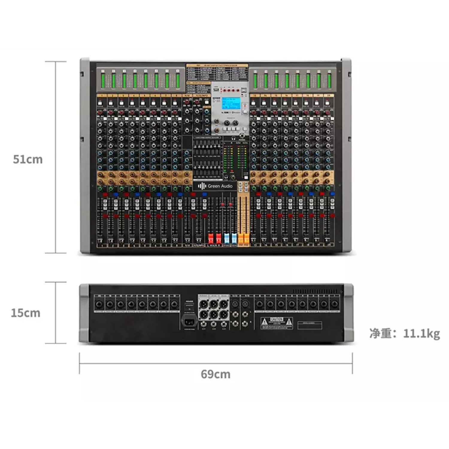 GAX-TFB20 New TFB series mixer 8-channel stage DJ mixer with sound card four group output AUX audio mixer