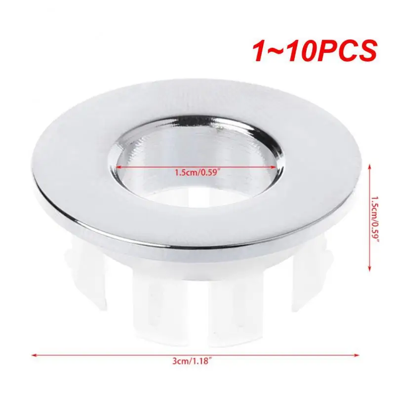 1~10PCS Six-foot Ring Overflow Sink Faucet Bathroom Replacement Basin Brass Cover Insert Home Decor