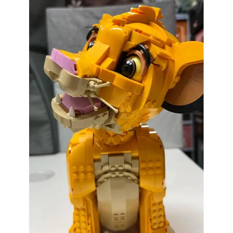 1445 Piezas, Figura de León Salvaje Móvil, Juguete de Ladrillos de Construcción, Modelo de Animal para Armar, Exhibición de Mesa, Regalo de Cumpleaños