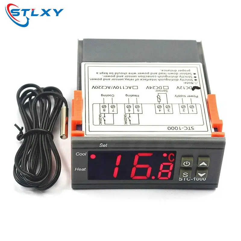 STC-1000 STC 1000 LED Digital Thermostat for Incubator Temperature Controller Thermoregulator Relay Heating Cooling 12V 24V 220V