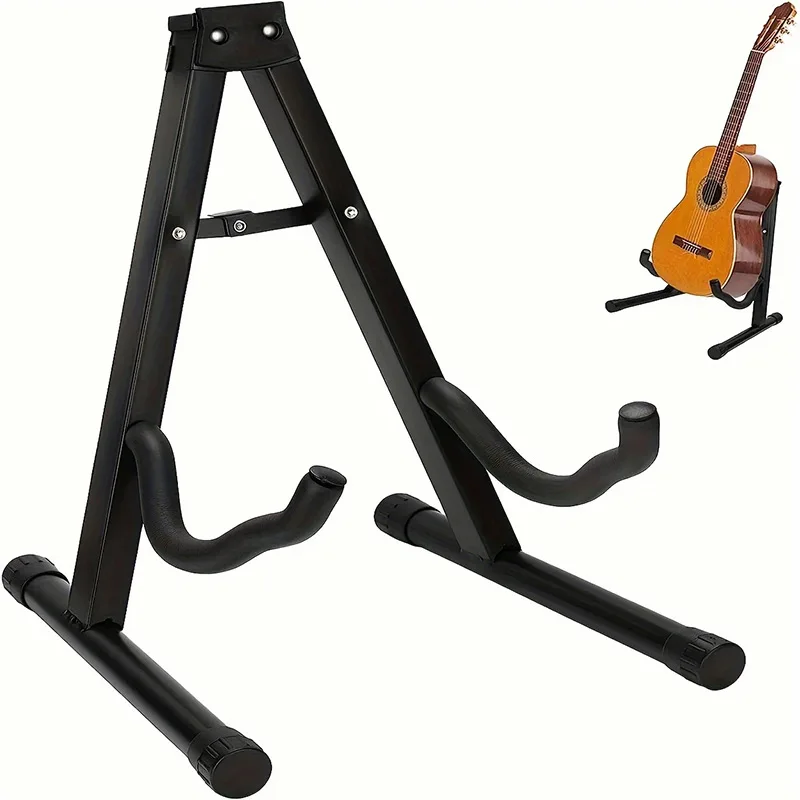 Tragbarer Klappbarer Gitarrenständer für Akustik-, Elektro- und Ukulele-Gitarren Leichtes Reisestativ für Mehrere Instrumente Kompakter Halter
