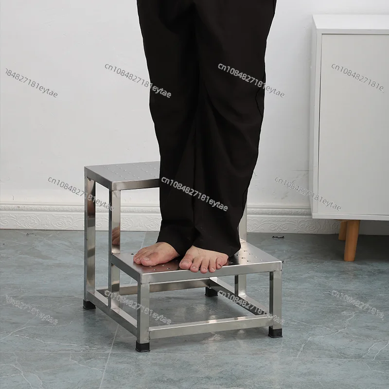 Thickened Stainless Steel Step Stool Non Slip for Home Outdoor Hospital Examination Foot Rest