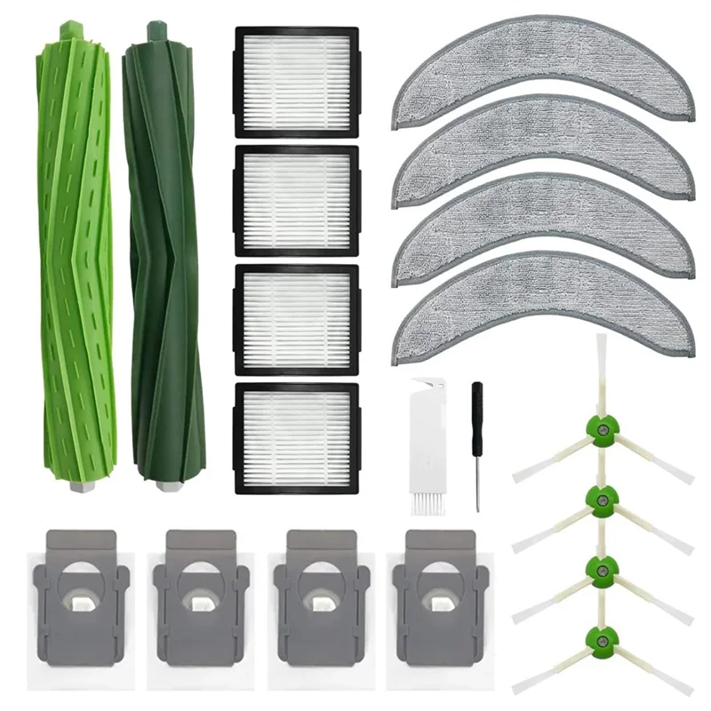 

A63Z Top For Irobot J7+ Combo Robotic Roller Main Side Brush Hepa Filter Mop Cloths Rag Dust Bag Replacement