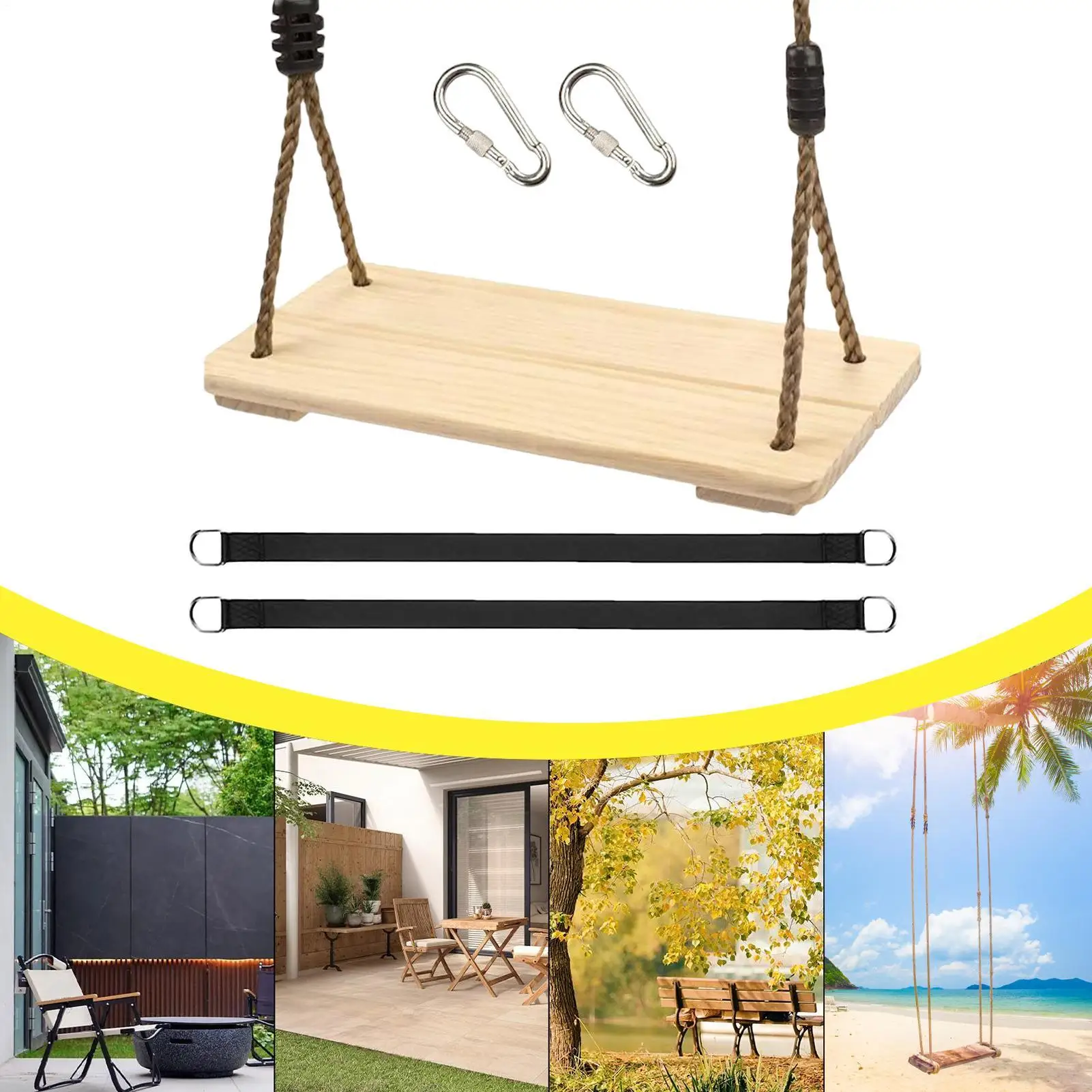 Houten schommel veranda schommel voor meisjesuitrusting Zware stoelstoelen voor achtertuin speeltuin tuin kinderkamer veranda