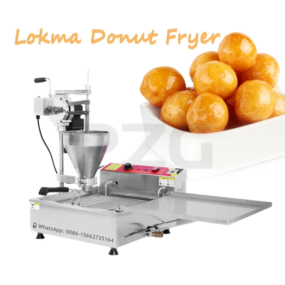 Electric Mini Pon De Ring Mochi Donut Frying Machines 3 Shapes Automatic Lokma Donut Cheese Ball Making Machine