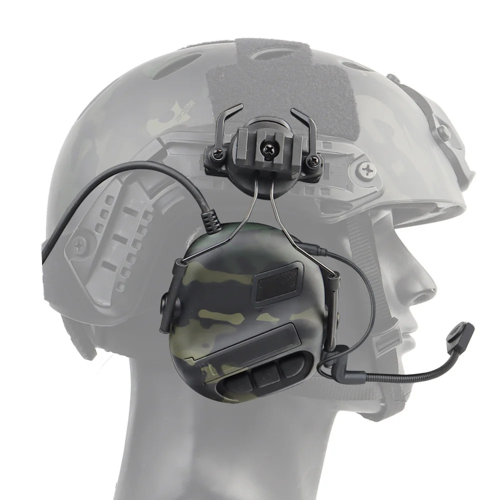 Tactical Helmet Noise Cancelling Headphones for Combat Camouflage Headset Communication Headphones