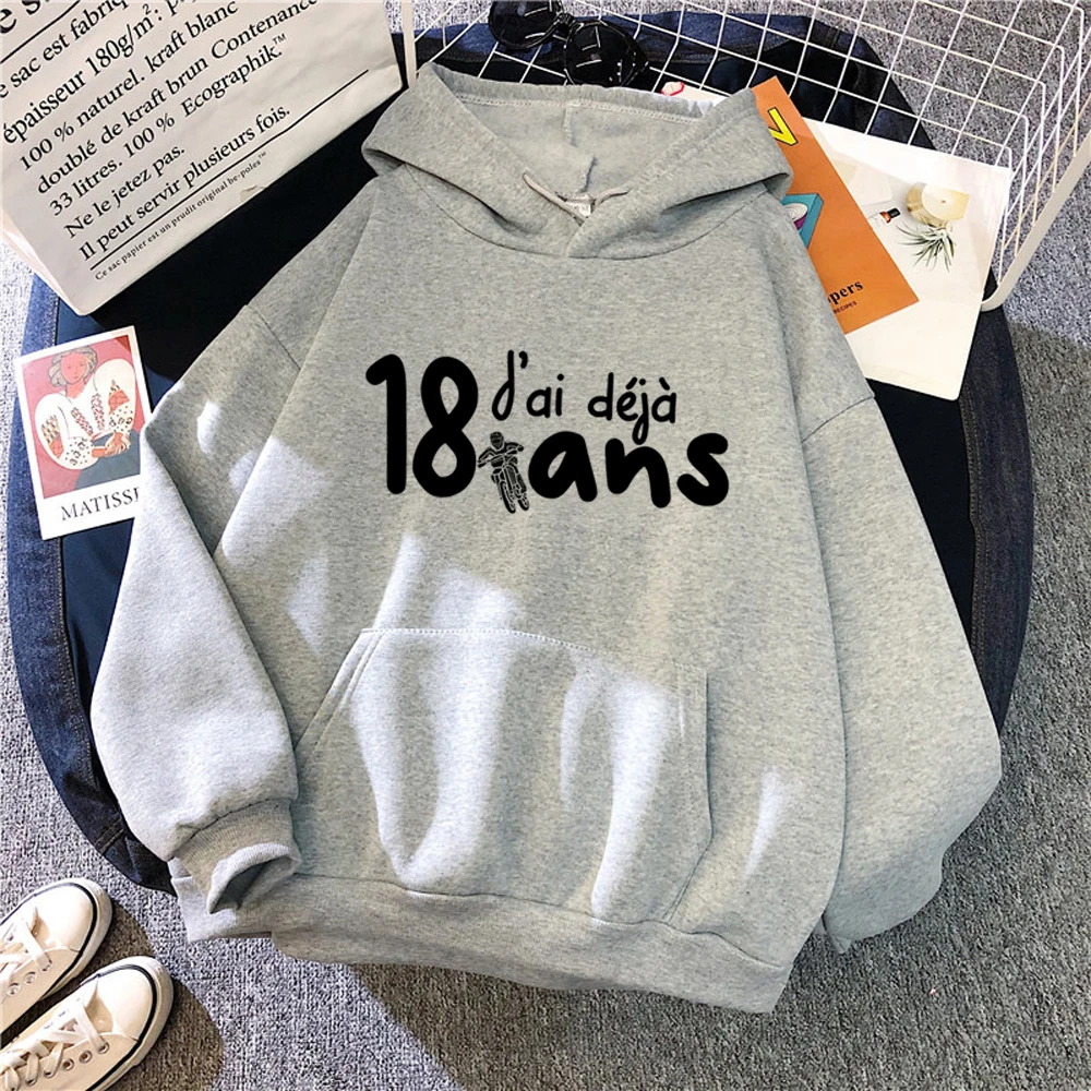 18 Ans Years Birthday hoodies women Kawaii anime 90s hoddies female aesthetic sweater